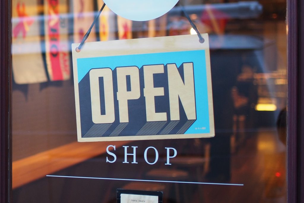 A shop is open for business. Senate Bill 1343 requires sexual harassment prevention training.
