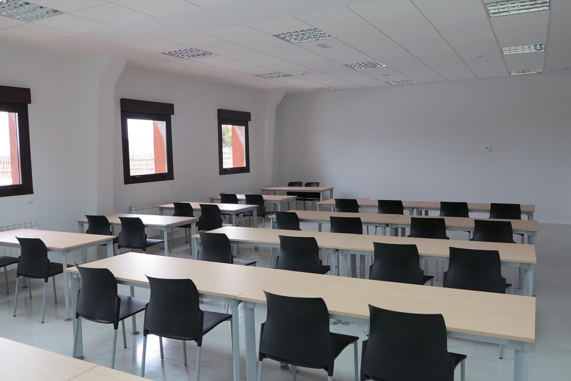 A classroom.  Another costly misconception of training.
